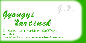 gyongyi martinek business card